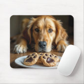 Golden Retriever Cookies Mousepad (Mit Mouse)