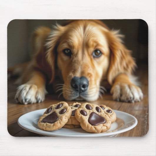 Golden Retriever Cookies Mousepad (Vorne)