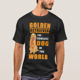 Golden Retriever Coolster Hund  Hundebesitzer Gold T-Shirt