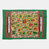 Golden Retriever Countdown WeihnachtsAdvent Dog Geschirrtuch (Horizontal)