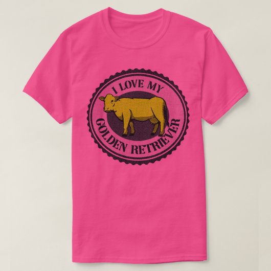 Golden Retriever Cow Funny Tshirt von Tobe Fonseca (Design vorne)