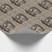 Golden retriever-Cowboy Geschenkpapier (Ecke)