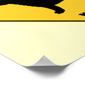 Golden Retriever Crossing (XING) Zeichen Poster (Ecke)