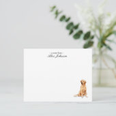 Golden Retriever Custom Flat Vielen Dank Anmerkung Dankeskarte (Stehend Vorderseite)