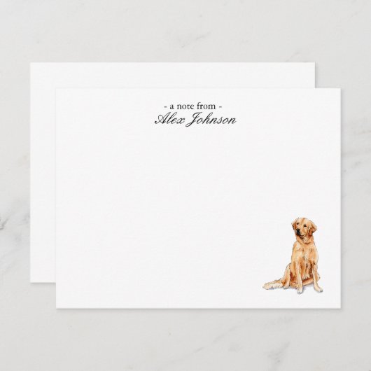 Golden Retriever Custom Flat Vielen Dank Anmerkung Dankeskarte (Vorne/Hinten)
