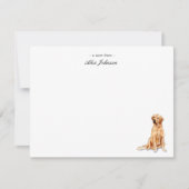 Golden Retriever Custom Flat Vielen Dank Anmerkung Dankeskarte (Vorderseite)