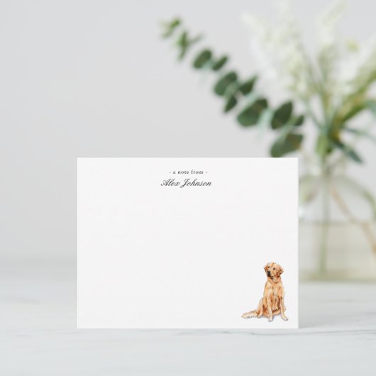Golden Retriever Custom Flat Vielen Dank Anmerkung Dankeskarte (Stehend Vorderseite)