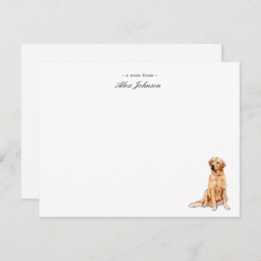 Golden Retriever Custom Flat Vielen Dank Anmerkung Dankeskarte (Vorne/Hinten)