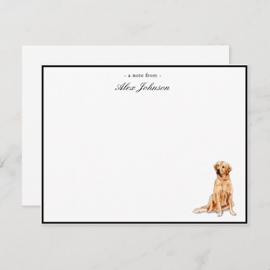 Golden Retriever Custom Flat Vielen Dank Anmerkung Dankeskarte (Vorne/Hinten)