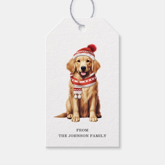 Golden Retriever Custom Gift Tags Geschenkanhänger (Vorderseite)