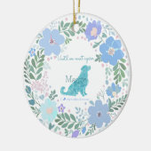 Golden Retriever Custom Pastel Blue Memorial Keramik Ornament (Links)