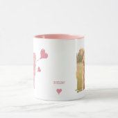 Golden Retriever Custom Photo & Name Valentine Tasse (Zentrum)