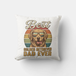 Golden Retriever Dad Ever Vintage Sonnenuntergang Kissen