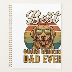 Golden Retriever Dad Ever Vintage-Sonnenuntergangs Planer
