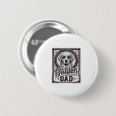 Golden Retriever Dad Vintage Gravur Design_1 Button (Vorne & Hinten)