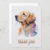 Golden Retriever Dankeschön Karte (Vorne/Hinten)