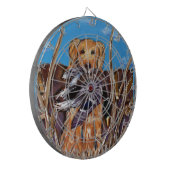 GOLDEN RETRIEVER DARTSCHEIBE (Vorderseite Links)
