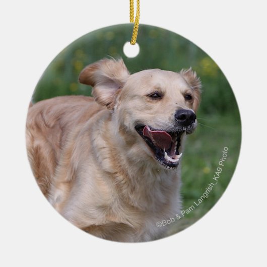 Golden retriever, das 1 laufen lässt keramikornament (Vorne)