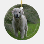 Golden retriever, das 2 laufen lässt keramikornament (Hinten)