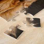 Golden retriever, das für sein Weihnachten Puzzle (Seite)