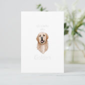 Golden Retriever - Das Leben ist besser mit dem Go RSVP Karte (Stehend Vorderseite)