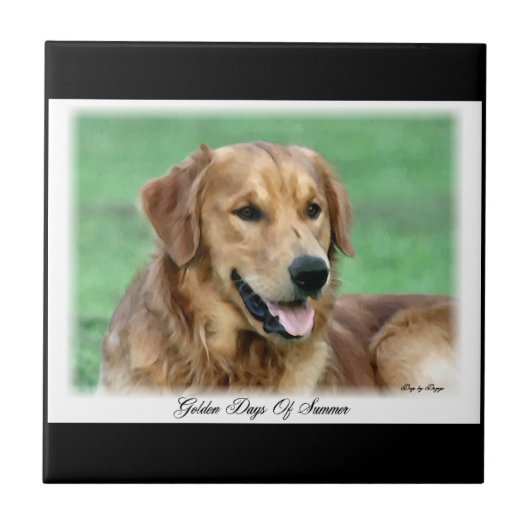Golden Retriever Days of Summer Fliese (Vorderseite)