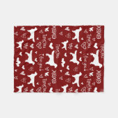 Golden Retriever-Decke mit Herz-Doodles Fleecedecke (Vorderseite (Horizontal))