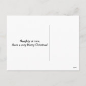 Golden Retriever Define Naughty Christmas Feiertagspostkarte (Rückseite)