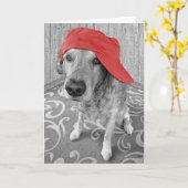 Golden Retriever Denken Sie an Sie Karte (Gelbe Blume)