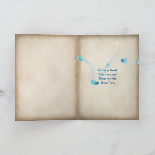 Golden Retriever Denken Sie an Sie Karte (Innenseite)