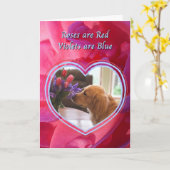 Golden Retriever Der Hund ist meine LieblingsValen Karte (Gelbe Blume)