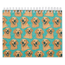 Golden Retriever Desktop Calendar