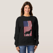 Golden Retriever Distressed Patriotic All American Sweatshirt (Vorne ganz)
