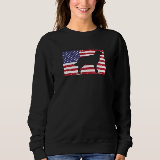 Golden Retriever Distressed Patriotic All American Sweatshirt (Vorderseite)