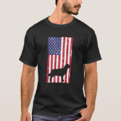 Golden Retriever Distressed Patriotic All American T-Shirt (Vorderseite)