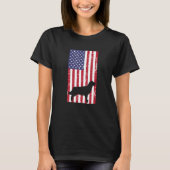 Golden Retriever Distressed Patriotic All American T-Shirt (Vorderseite)