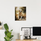 Golden Retriever Dock Art Print Poster (Heimbüro)