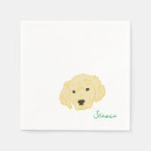 Golden Retriever Docktail Napkins Serviette (Vorderseite)