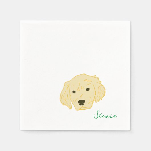 Golden Retriever Docktail Napkins Serviette (Vorderseite)