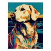 Golden Retriever Dog 001 - Bruno Pokopen Poster (Vorderseite)