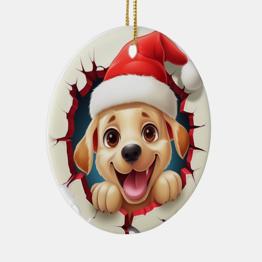 Golden Retriever Dog 3D Breakthrough Ornament (Rechts)