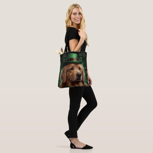 Golden Retriever Dog am St. Patrick's Day Tasche (Am Model)