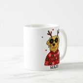 Golden Retriever Dog Antlers & Star Glasses Kaffeetasse (VorderseiteRechts)