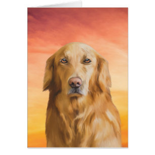 Golden Retriever Dog Aquarell Art Ölgemälde