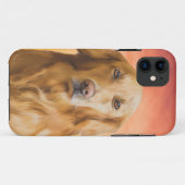 Golden Retriever Dog Aquarell Art Ölgemälde Case-Mate iPhone Hülle (Rückseite (Horizontal))
