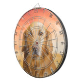 Golden Retriever Dog Aquarell Art Ölgemälde Dartscheibe (Vorderseite rechts)