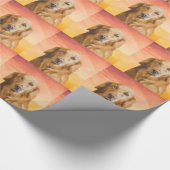 Golden Retriever Dog Aquarell Art Ölgemälde Geschenkpapier (Ecke)