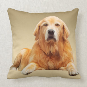 Golden Retriever Dog Aquarellmalerei Kissen