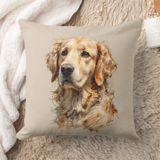 Golden Retriever Dog Art Cushion  Kissen (Decke)