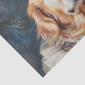 Golden Retriever Dog Art verkleidet als Royalty Seidenpapier (Ausschnitt)